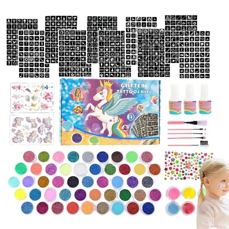 Glitter Tattoo Kit - 540 Stencils - Cake Pops Parties