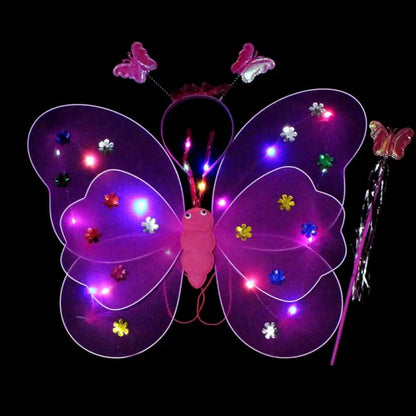 Glowing Butterflies Wing Costume Set - Cake Pops Parties