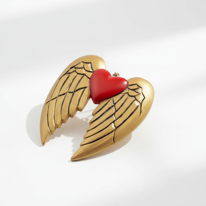 Gold angel wing front view