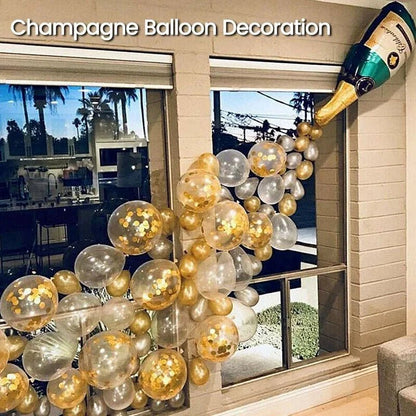 Gold Confetti Balloon Party Decor Set - Cake Pops Parties