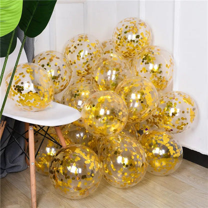 Gold Star Confetti Latex Balloons - Cake Pops Parties
