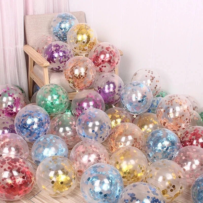Gold Star Confetti Latex Balloons - Cake Pops Parties