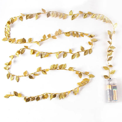 Golden Leaves String Lights - Christmas Fairy Lights - Cake Pops Parties