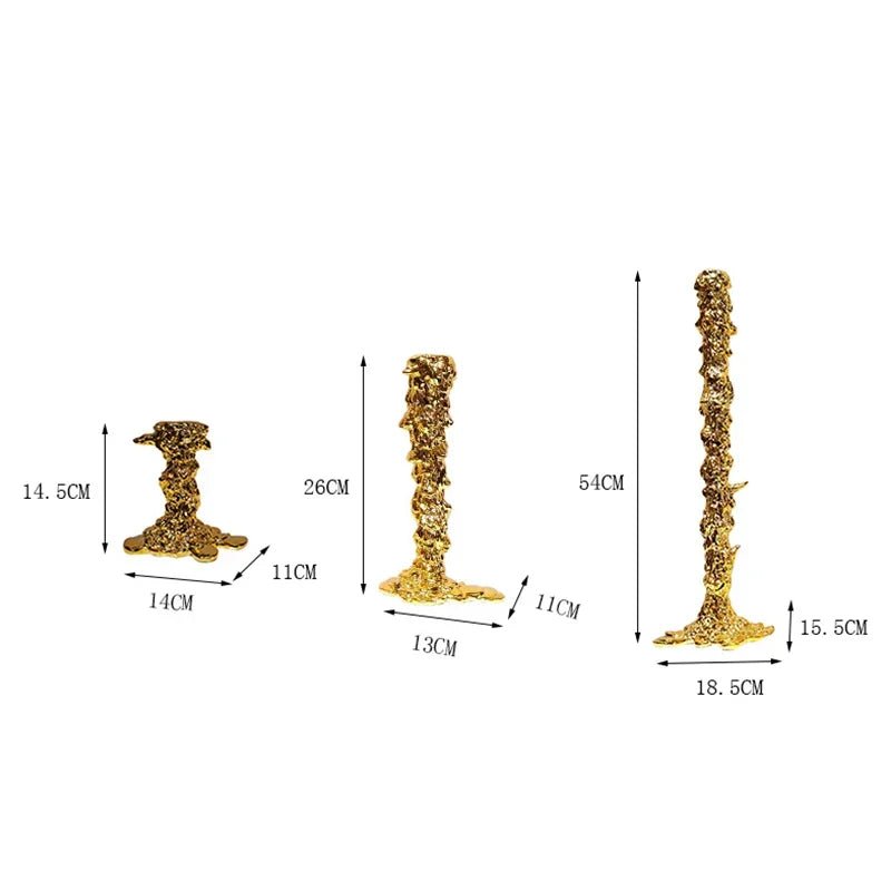Golden Resin Candle Holder - Cake Pops Parties