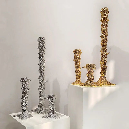 Golden Resin Candle Holder - Cake Pops Parties