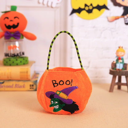 Golden Velvet Halloween Pumpkin Tote Bag - Cake Pops Parties
