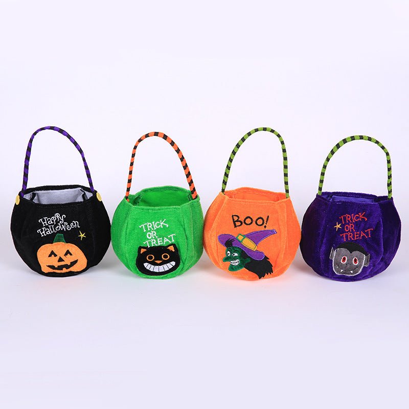 Golden Velvet Halloween Pumpkin Tote Bag - Cake Pops Parties