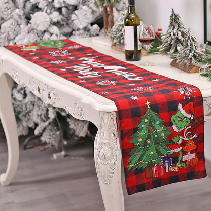 Grinch Monster Christmas Table Runner - Cake Pops Parties