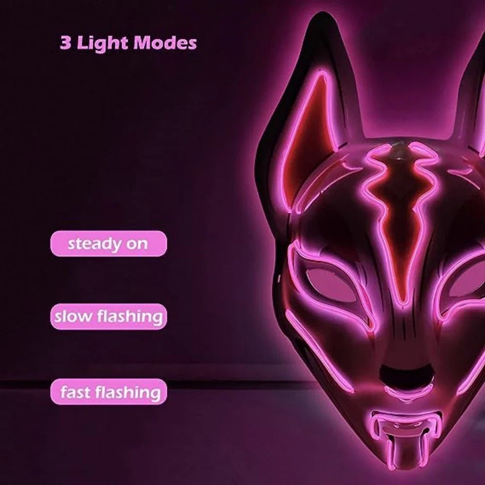 Halloween Costume Light Up Fox LED Mask - Cake Pops Parties