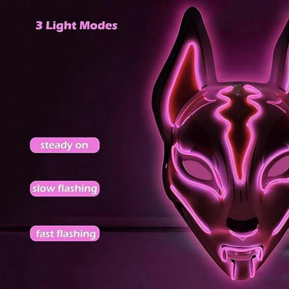 Halloween Costume Light Up Fox LED Mask - Cake Pops Parties