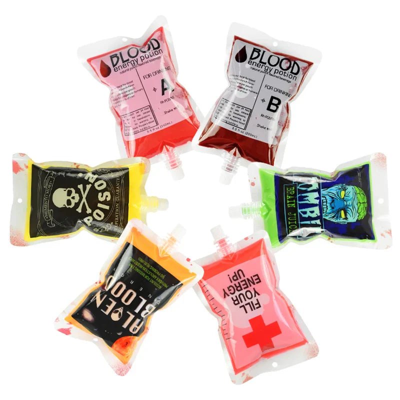 Halloween Skull Vampire Blood Drink Bags - Cake Pops Parties