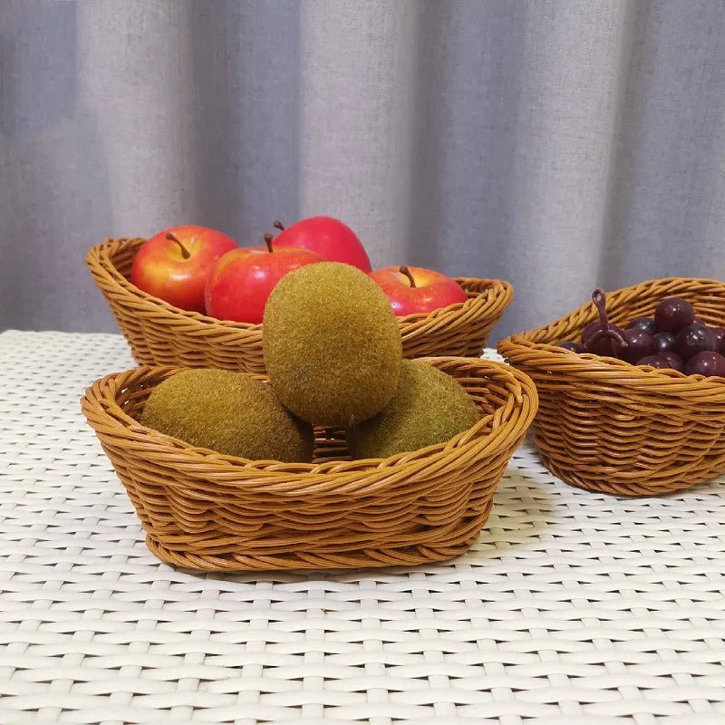 Hand - Woven Rattan Serving Baskets Set - Cake Pops Parties