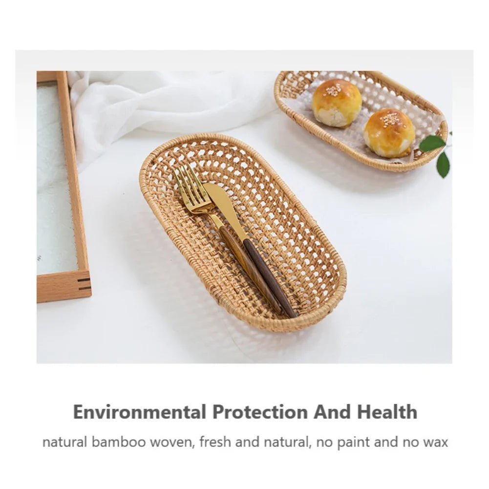 Handwoven Rattan Storage Tray Set - Cake Pops Parties