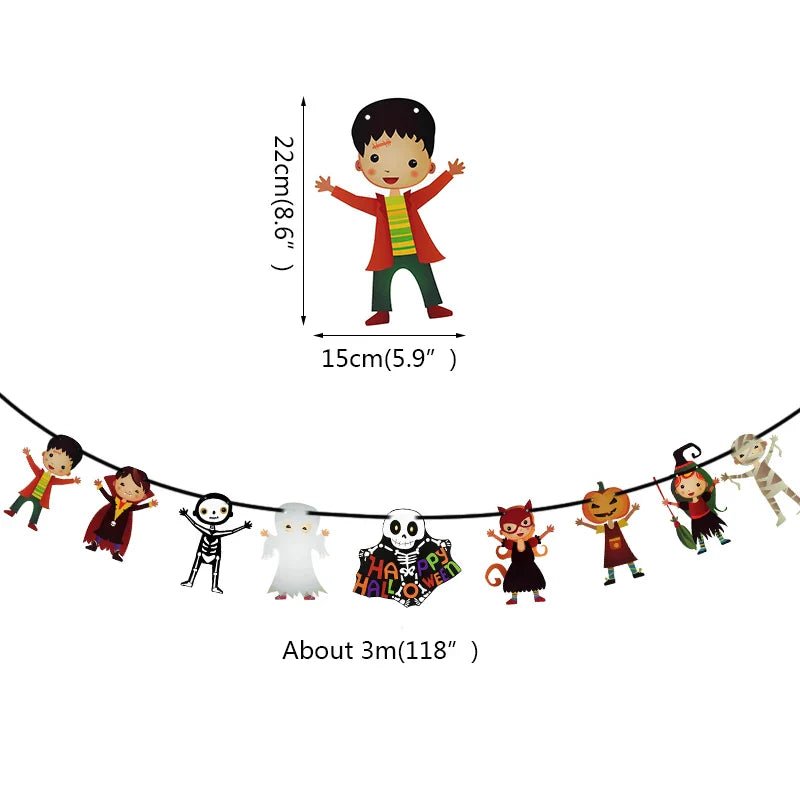 Happy Halloween Banner Garland - Cake Pops Parties