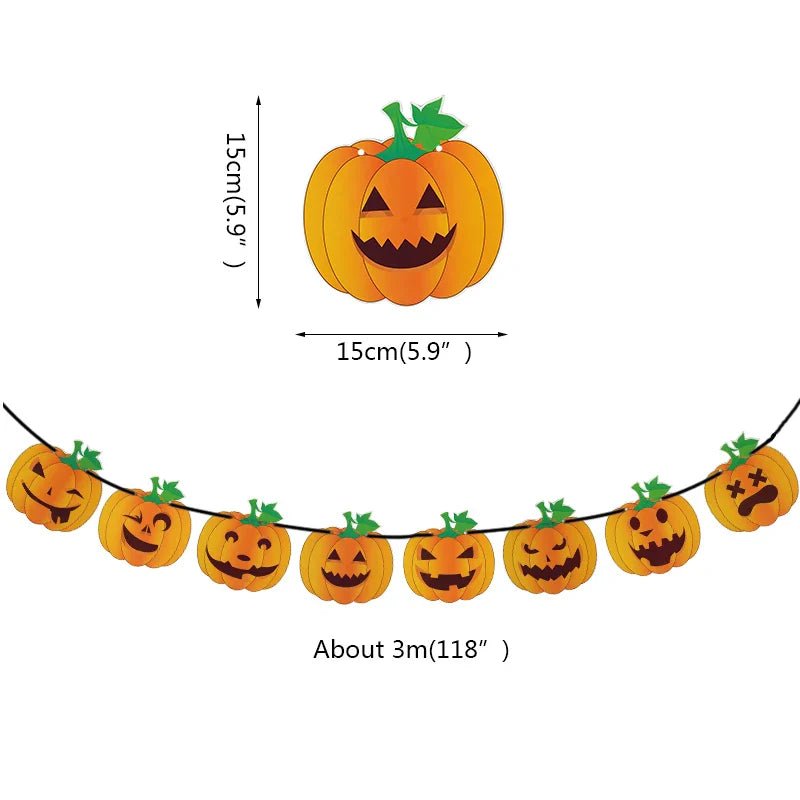 Happy Halloween Banner Garland - Cake Pops Parties