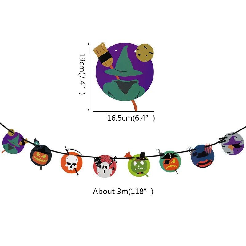 Happy Halloween Banner Garland - Cake Pops Parties