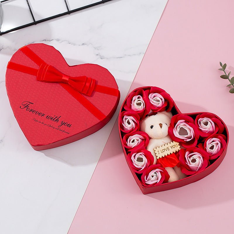 Heart - Shaped Rose Red Gift Box - Cake Pops Parties