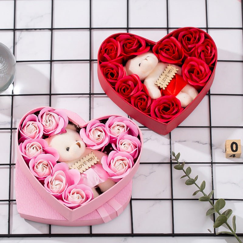Heart - Shaped Rose Red Gift Box - Cake Pops Parties