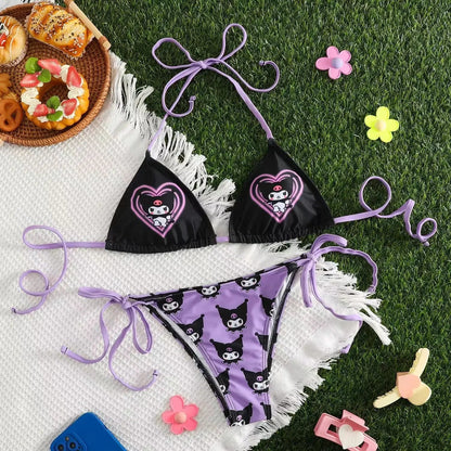 Hello Kitty Bikini Set | Y2K Sanrio Anime Swimsuit Women’s Beach Wear - Cake Pops Parties