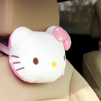 Hello Kitty Car Headrest Pillow Plush Neck Support Cushion - Cake Pops Parties