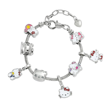 Hello Kitty Gold Plated Charm Bracelet Women Kawaii Sanrio Gift - Cake Pops Parties
