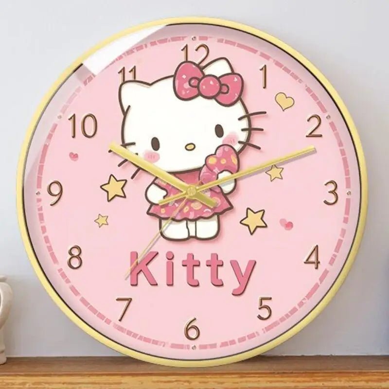 Hello Kitty Kawaii Wall Clock Girls Fashion Print Creative Gift - Cake Pops Parties