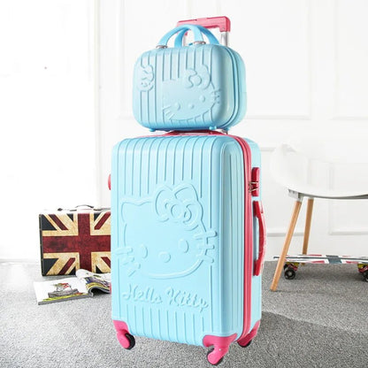 Hello Kitty Luggage 20"/24" Sanrio Anime Travel Trolley Suitcase - Cake Pops Parties