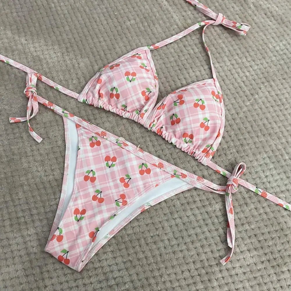 Hello Kitty Push - Up Bikini | 2 - Piece Swimsuit | Small Bust Enhancer - Cake Pops Parties
