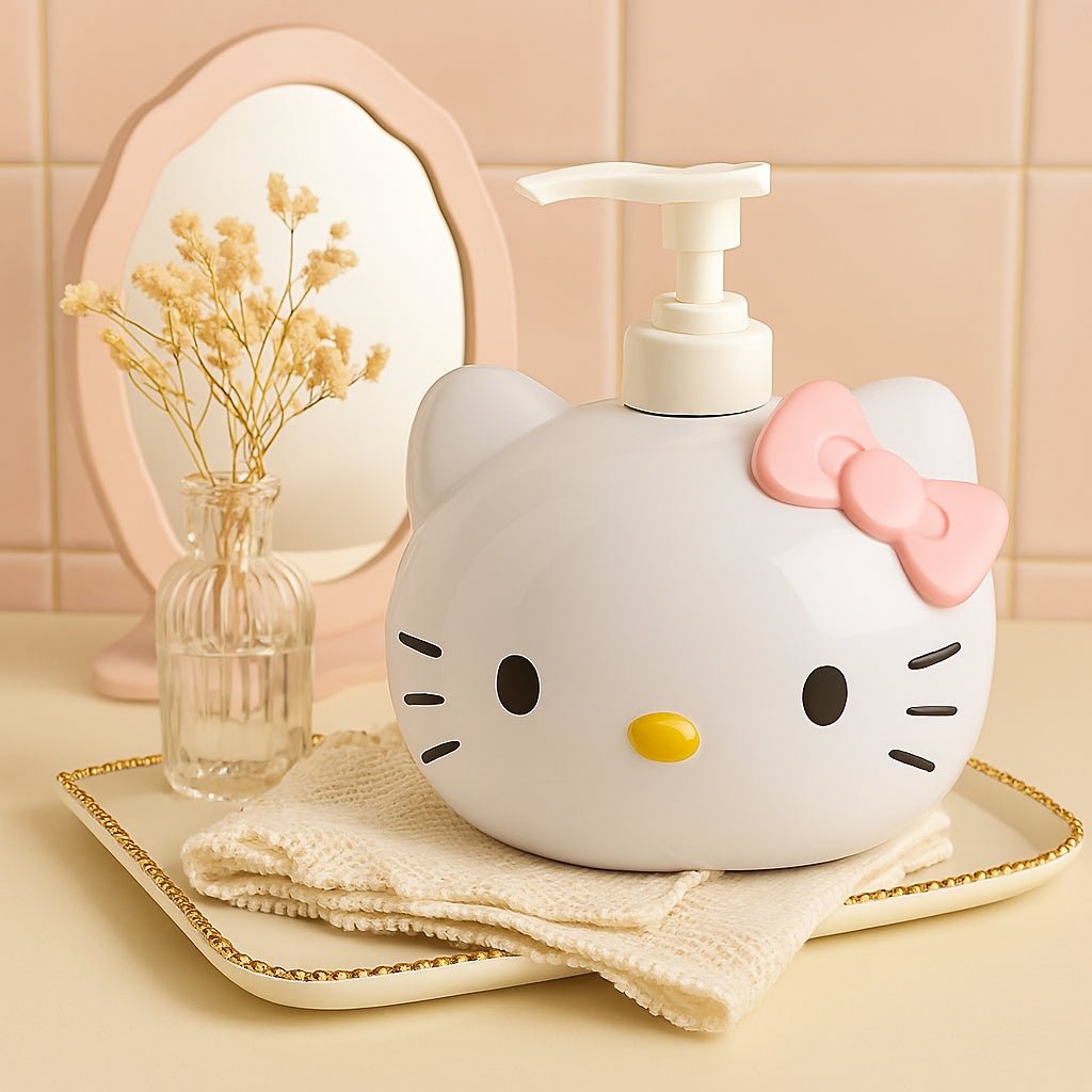 Hello Kitty Soap Dispenser | Cute Kawaii Bathroom & Kitchen Sinkware - Cake Pops Parties