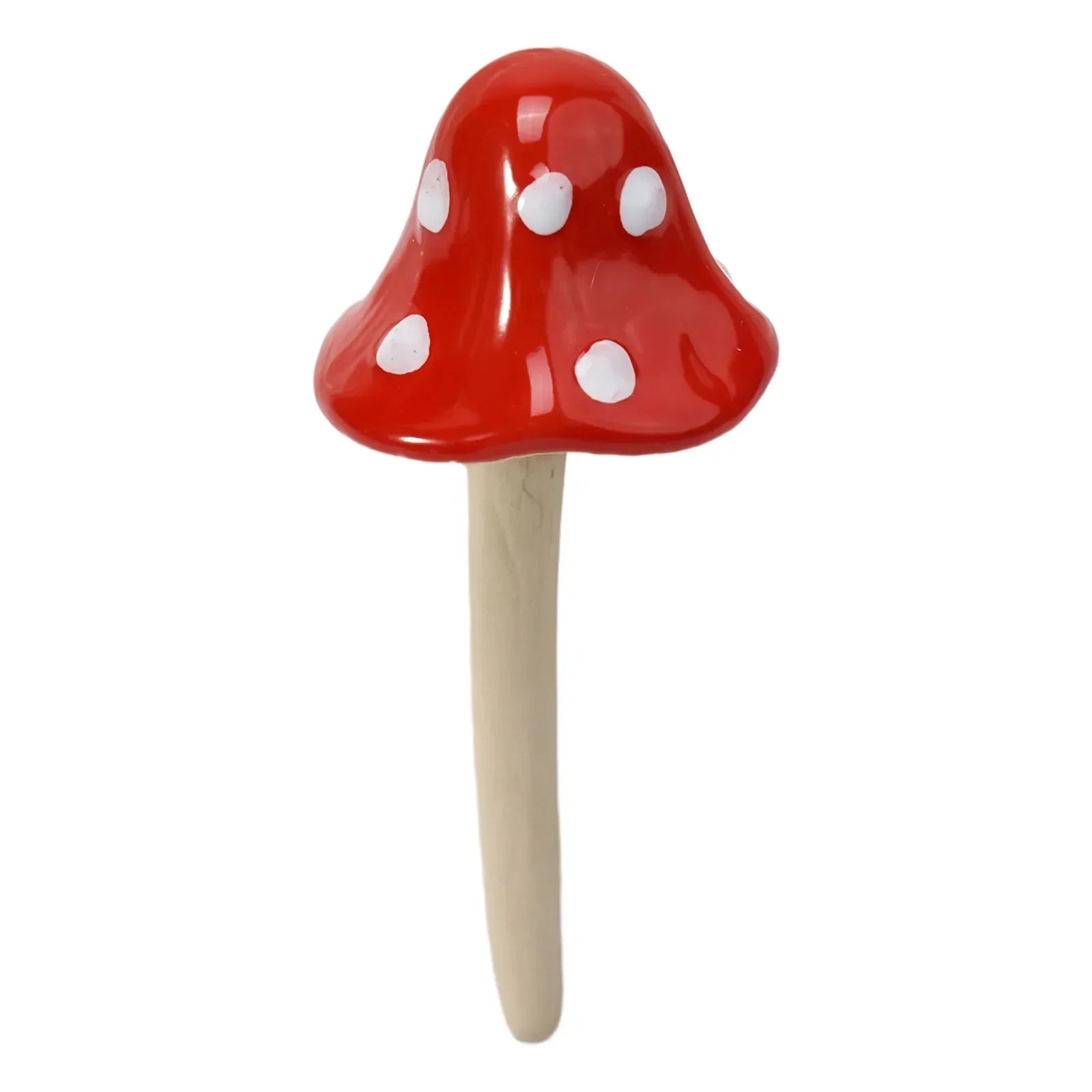 Delightful 6cm clay mushrooms, part of the whimsical garden decor set, showcasing unique hand-finished design.