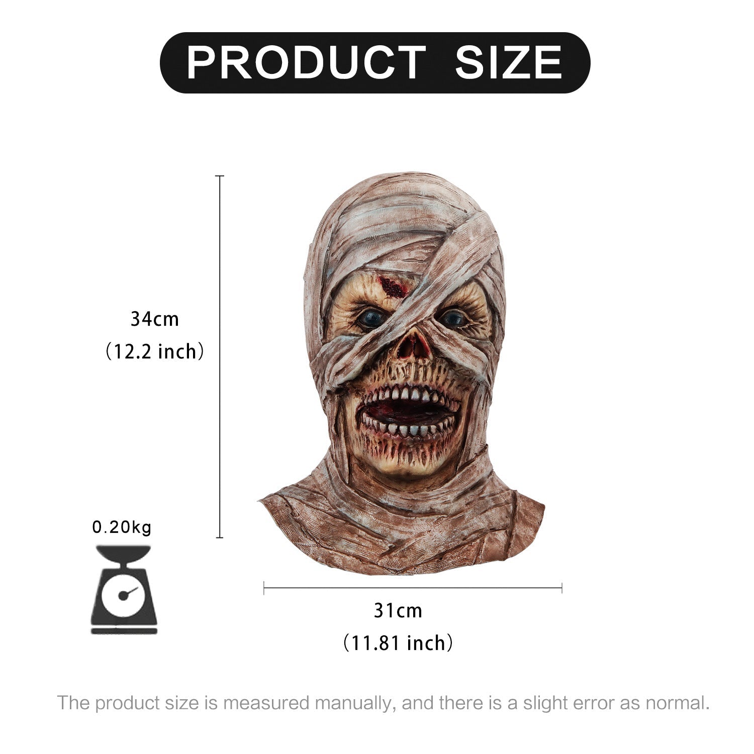 Horror Mummy Halloween Mask - Cake Pops Parties