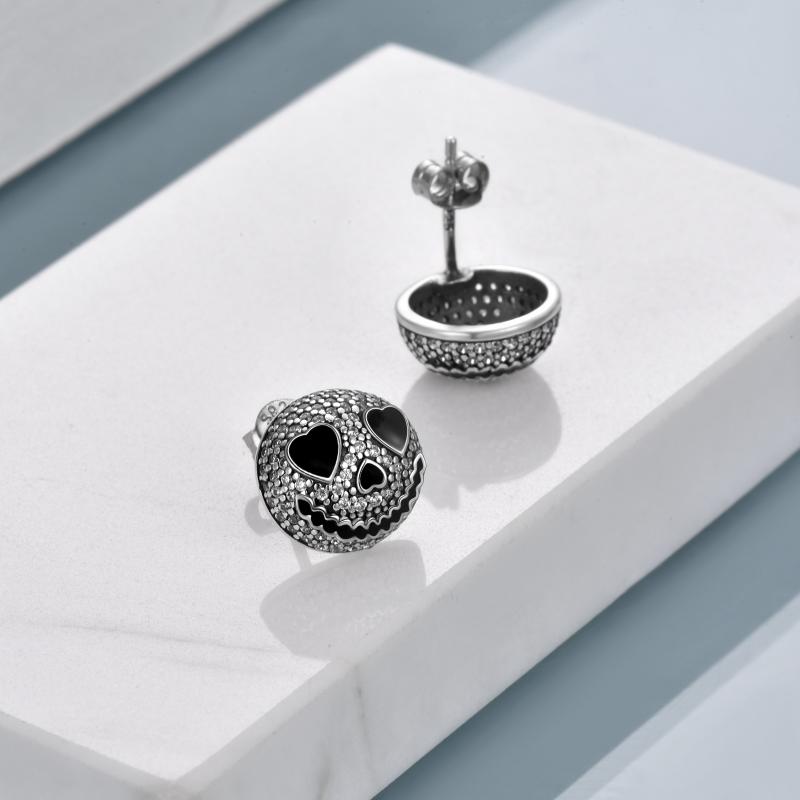 Jack Skellington Silver Earrings - Nightmare Before Christmas - Cake Pops Parties