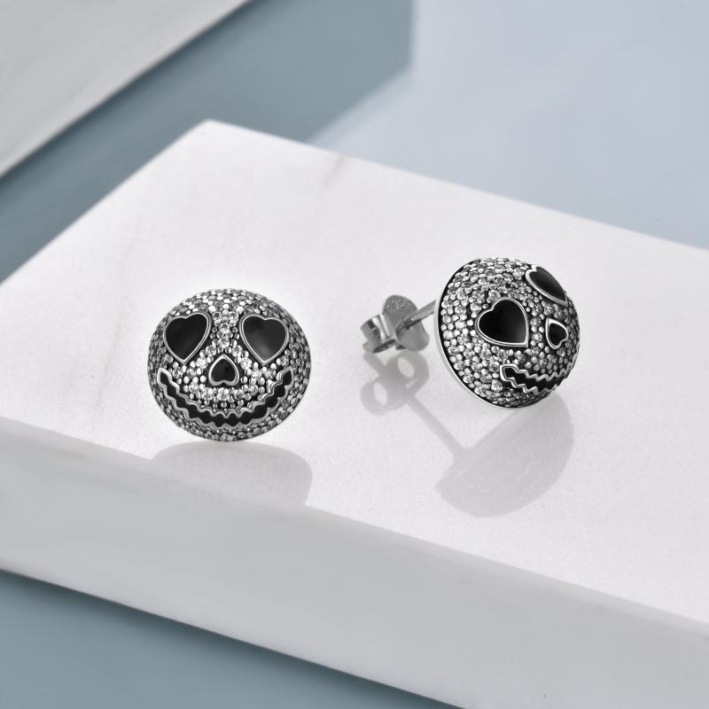 Jack Skellington Silver Earrings - Nightmare Before Christmas - Cake Pops Parties