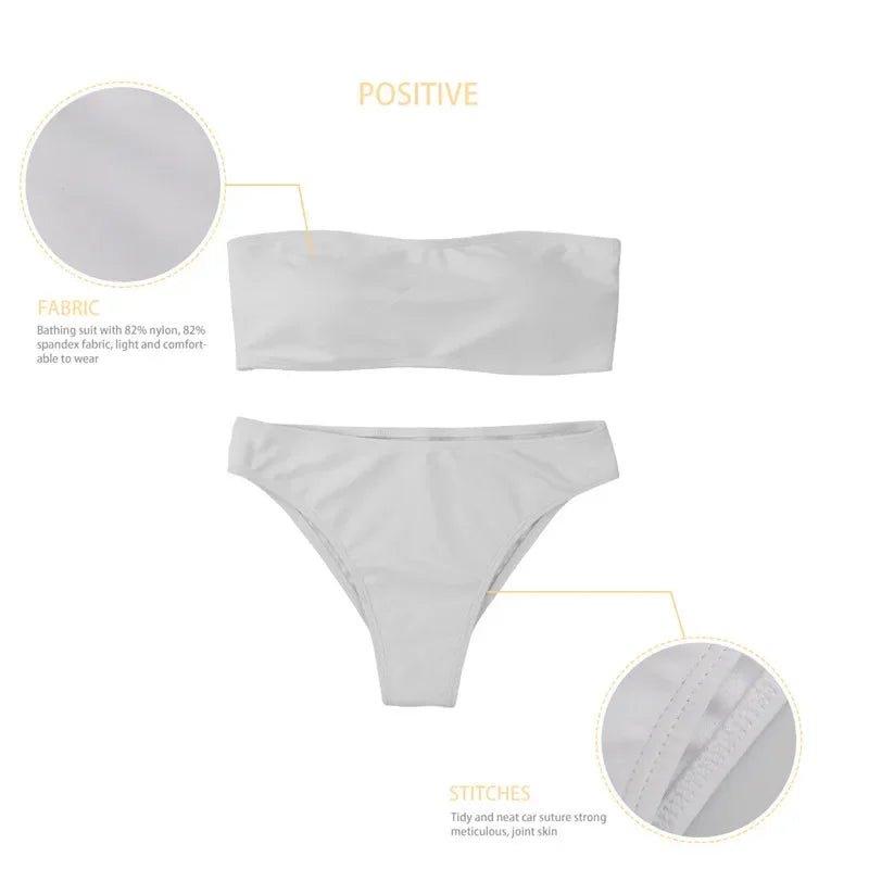 Jamaica Flag Push Up Bandeau Bikini Set | Sexy Two Piece Swimsuit - Cake Pops Parties