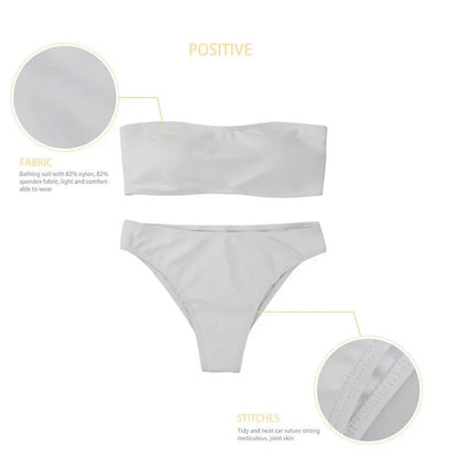 Jamaica Flag Push Up Bandeau Bikini Set | Sexy Two Piece Swimsuit - Cake Pops Parties