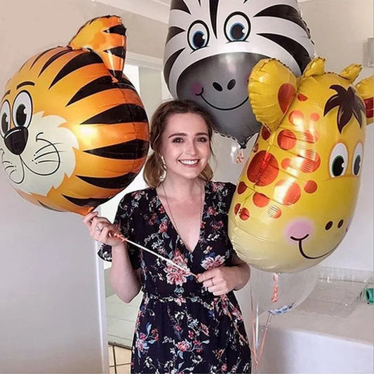 Jungle Animal Foil Balloon Set - Cake Pops Parties
