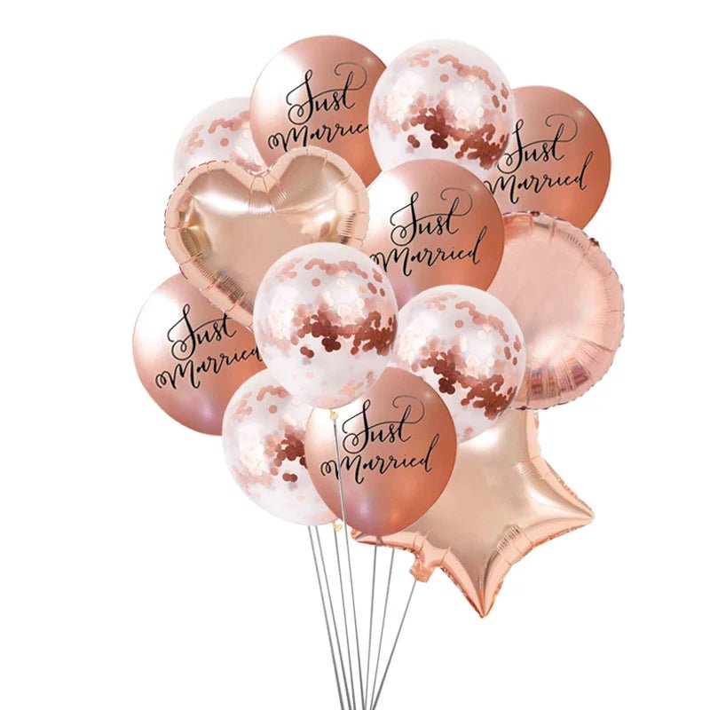 Just Married Confetti Balloon Set - Cake Pops Parties