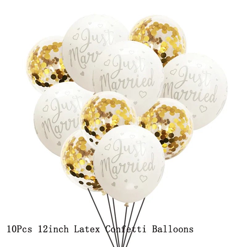 Just Married Confetti Balloon Set - Cake Pops Parties
