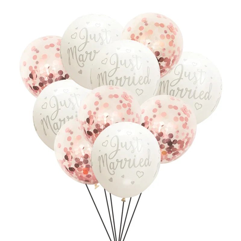 Just Married Confetti Balloon Set - Cake Pops Parties