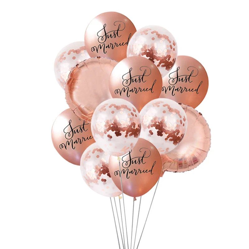 Just Married Confetti Balloon Set - Cake Pops Parties