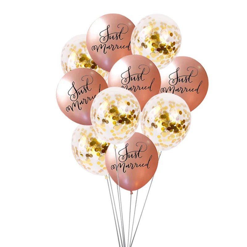 Just Married Confetti Balloon Set - Cake Pops Parties