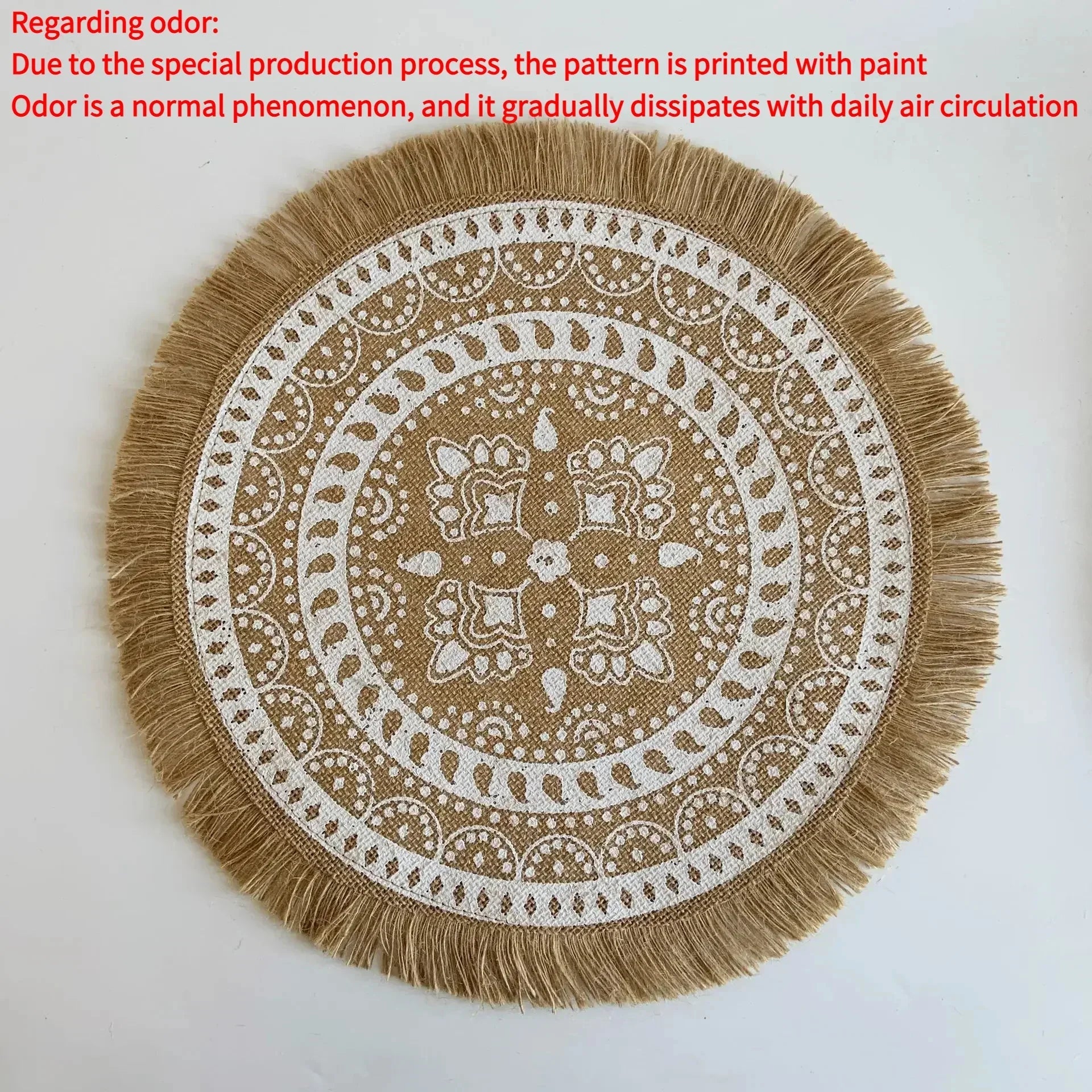 Jute Round Placemat Set - Non - Slip Dining Table Mats - Cake Pops Parties