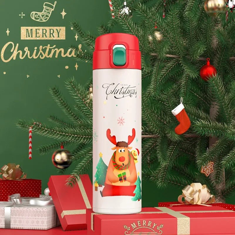 Kids Elk Snowman Thermos Bottle - Cake Pops Parties