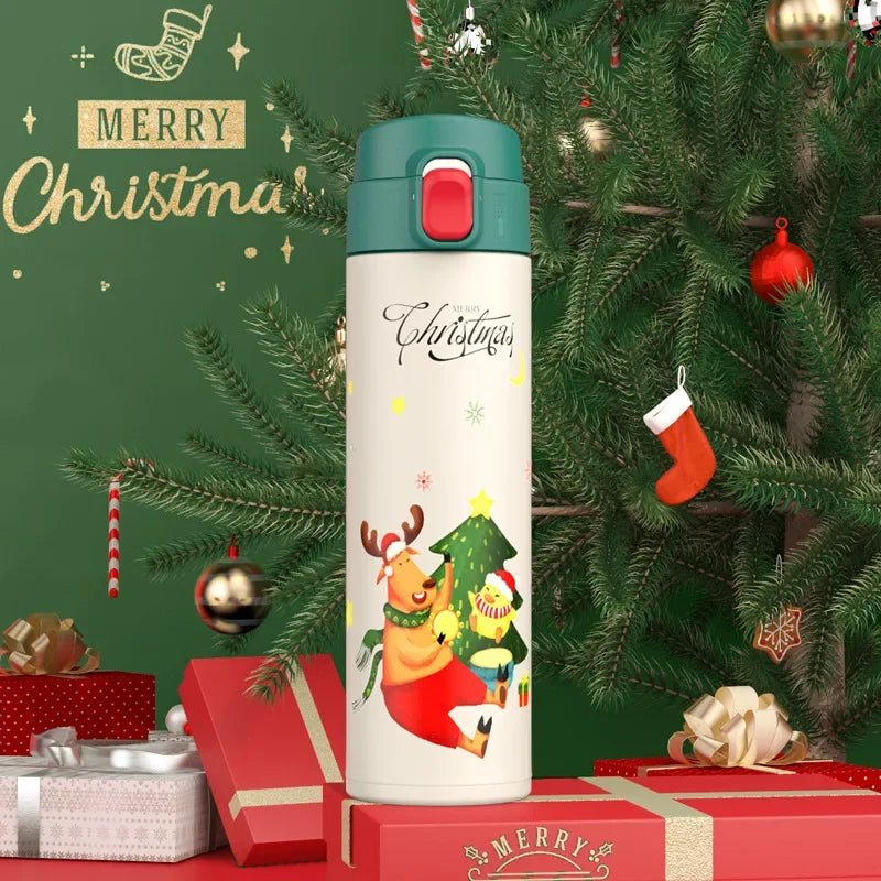 Kids Elk Snowman Thermos Bottle - Cake Pops Parties