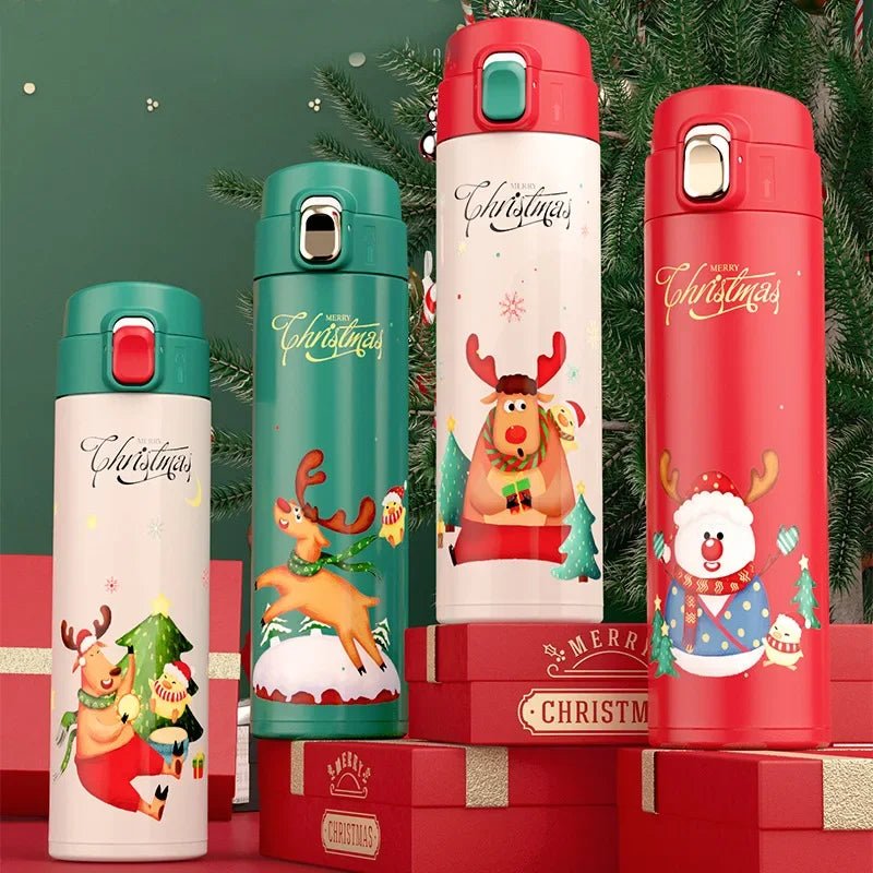 Kids Elk Snowman Thermos Bottle - Cake Pops Parties