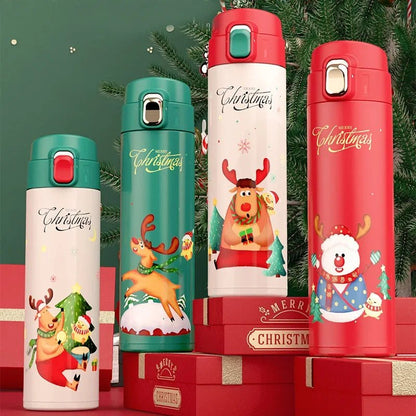 Kids Elk Snowman Thermos Bottle - Cake Pops Parties