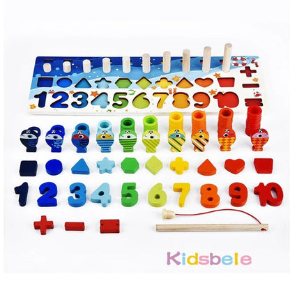 Kids Montessori Wooden Puzzle Fishing Toy - Cake Pops Parties