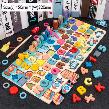Kids Montessori Wooden Puzzle Fishing Toy - Cake Pops Parties