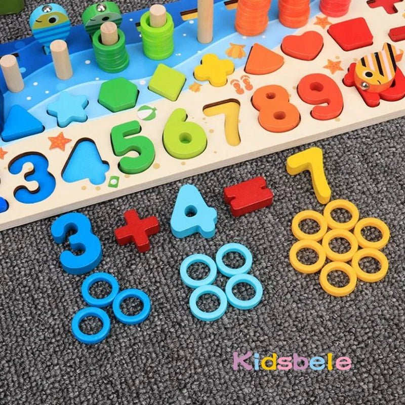 Kids Montessori Wooden Puzzle Fishing Toy - Cake Pops Parties