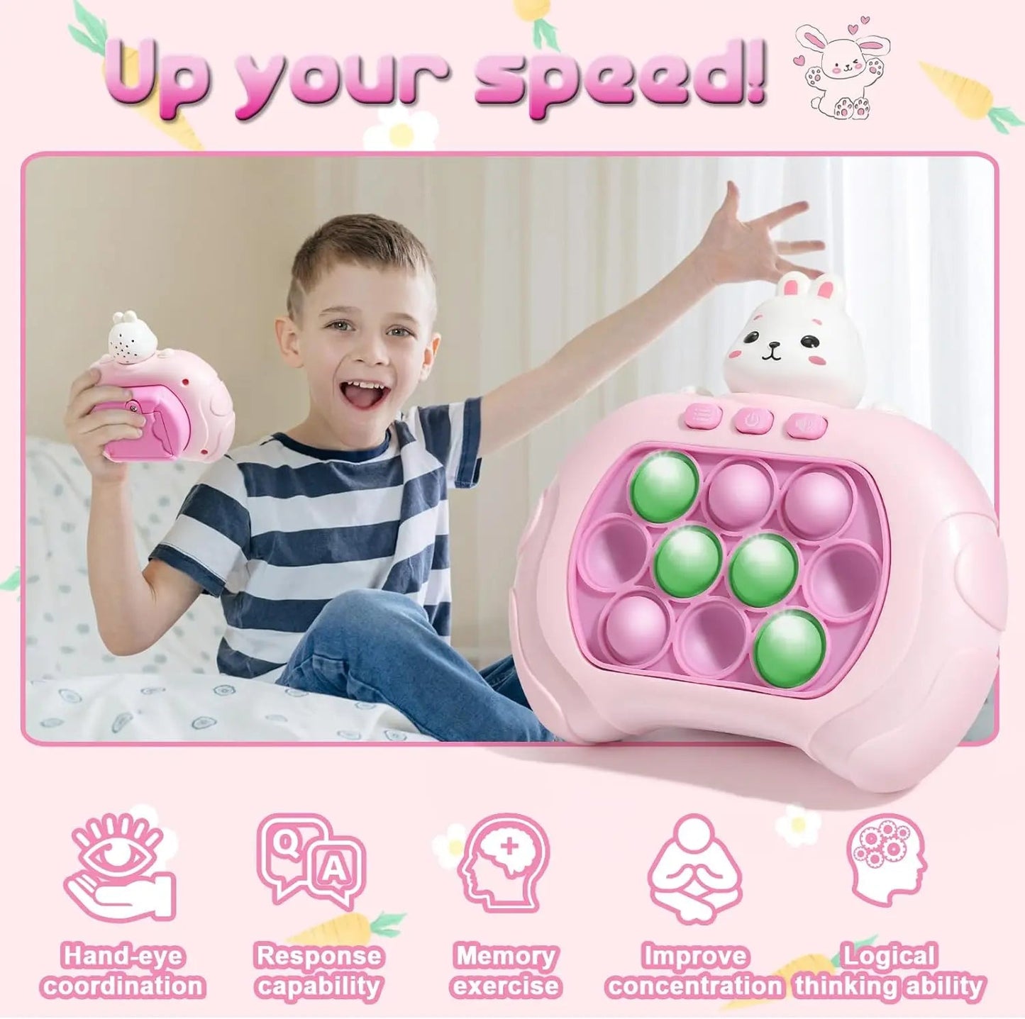 Kids Quick Push Bubble Game Toy - Fun & Anti - Stress - Cake Pops Parties